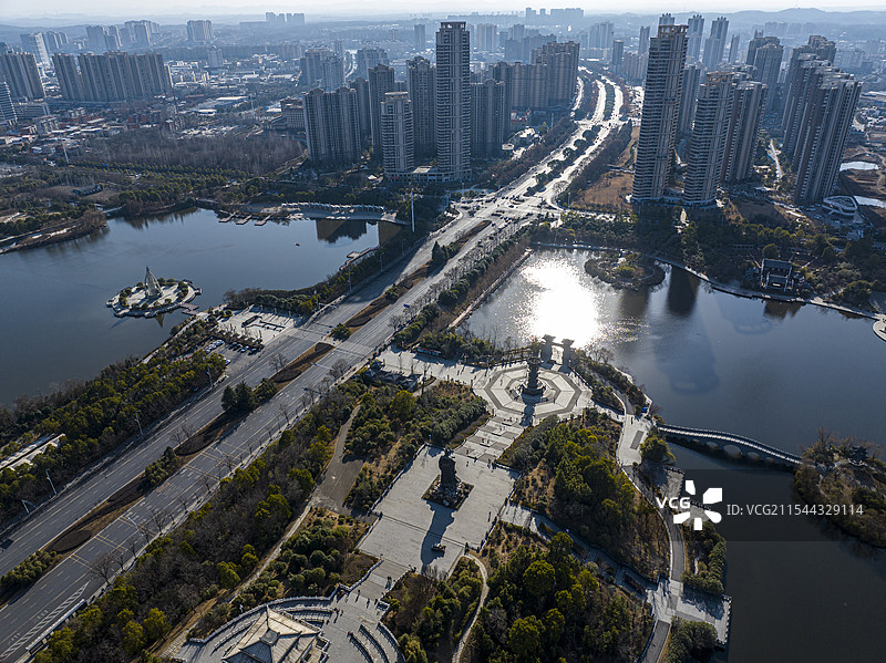 航拍湖北省随州市                          风光图片素材