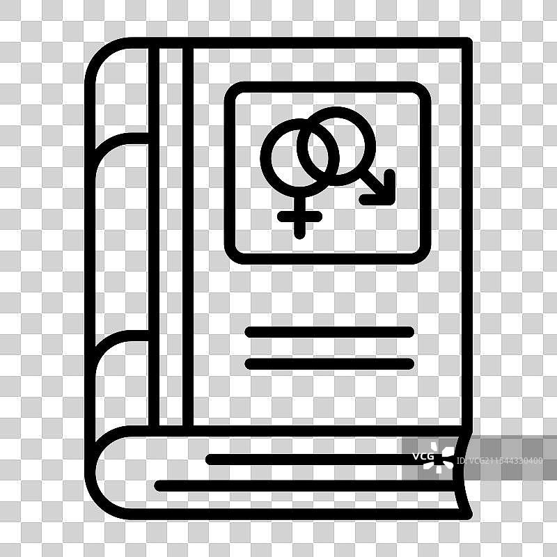 书籍设计上的男女性别符号图片素材