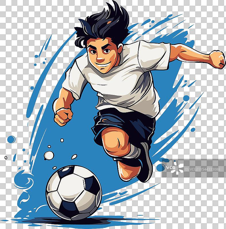 足球运动员踢球的瞬间图片素材