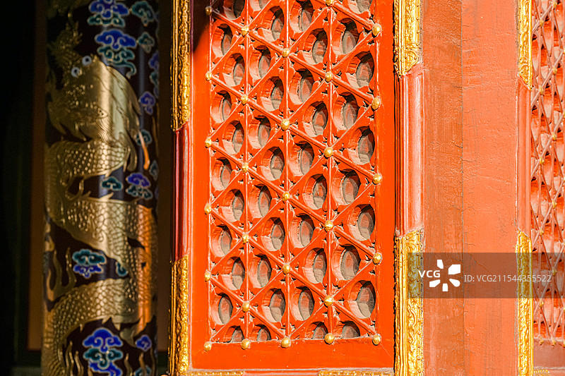 沈阳故宫博物院 窗户 窗棂 古建筑 沈阳旅游图片素材