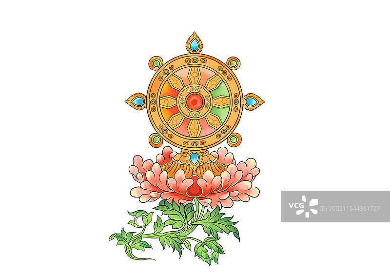 佛教八吉祥——法轮图片素材