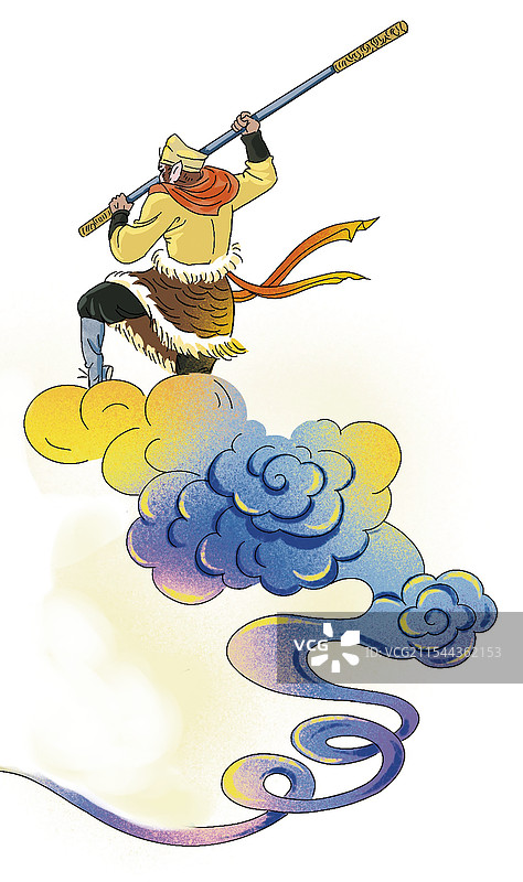 彩色插画 卡通  孙悟空 西游记 唐僧 妖精 洞里 名著 故事 妖怪图片素材