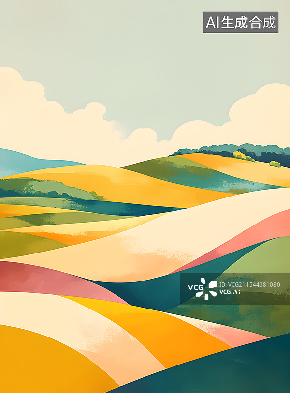 【AI数字艺术】田野图片素材