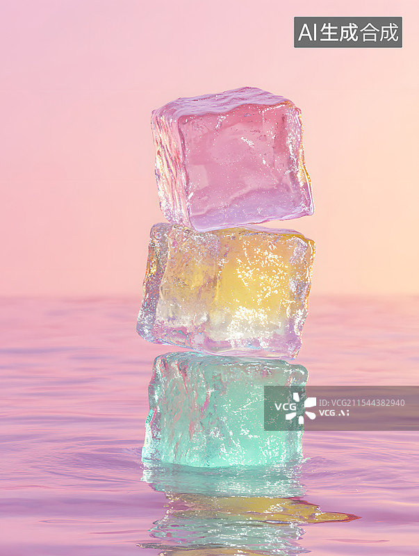 【AI数字艺术】冰块 寒冷图片素材
