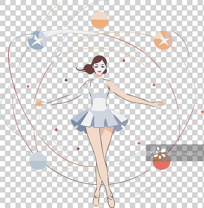 美丽的芭蕾舞者穿着舞裙图片素材