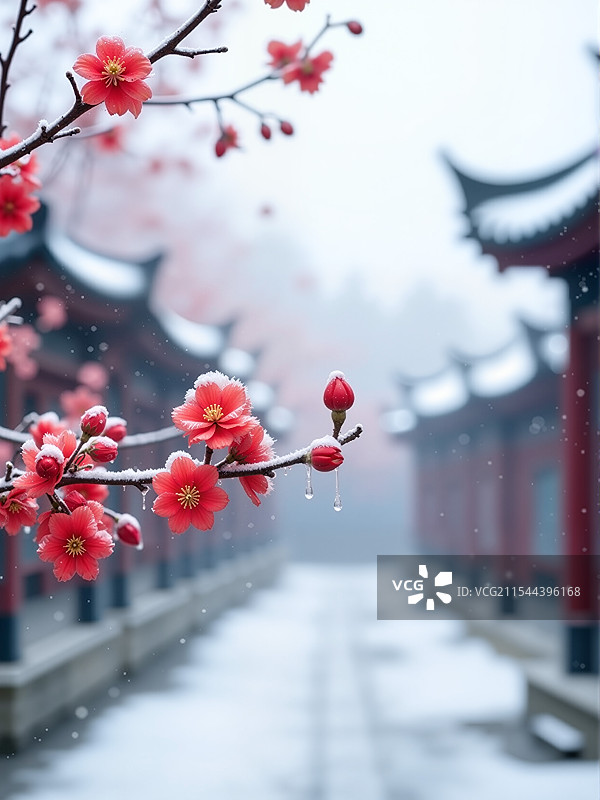 冬日雪景图片素材