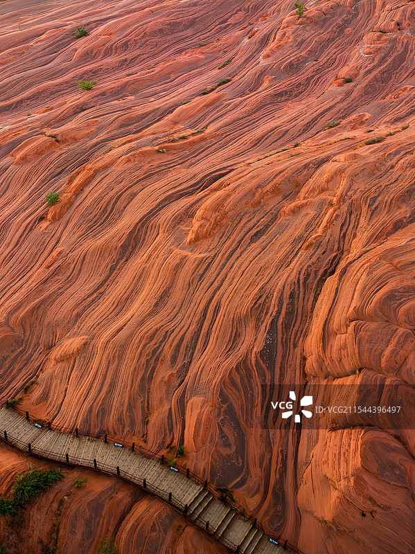 岩层的高角度视图图片素材