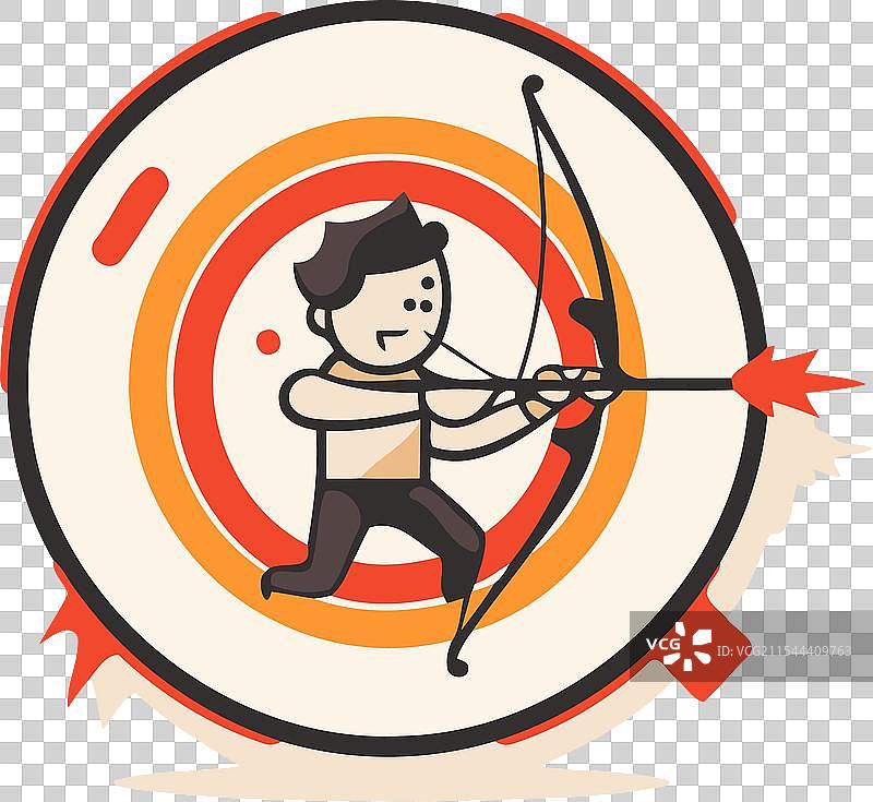带弓箭的丘比特男性图标扁平设计图片素材