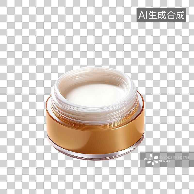 【AI数字艺术】3D渲染产品图，面霜，护肤霜，免抠元素图片素材