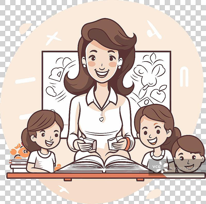 老师与学生们图片素材