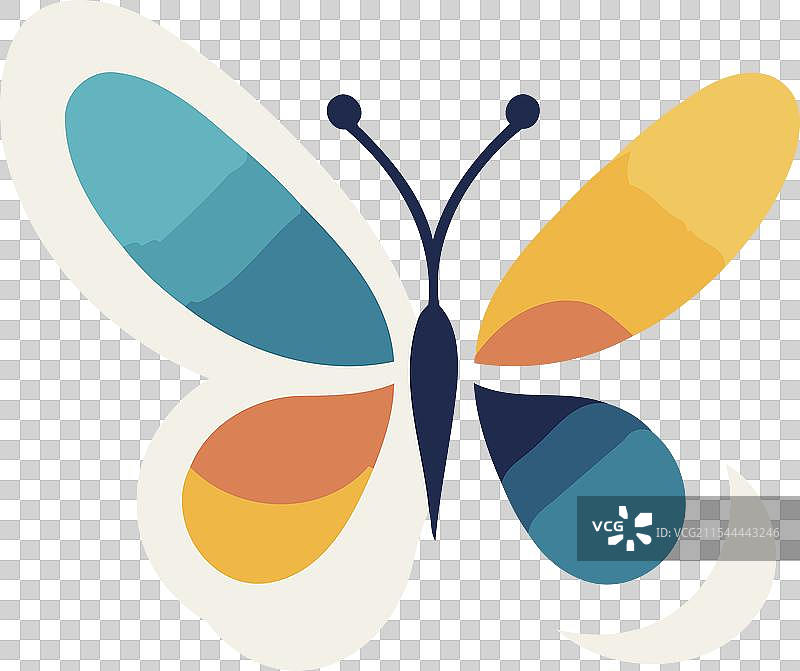 蝴蝶图标logo设计灵感模板图片素材