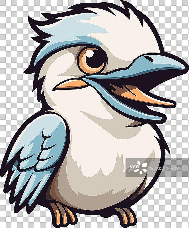 可爱的卡通笑翠鸟图片素材