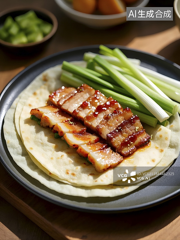 【AI数字艺术】立春节气静物美食春饼春卷图片素材