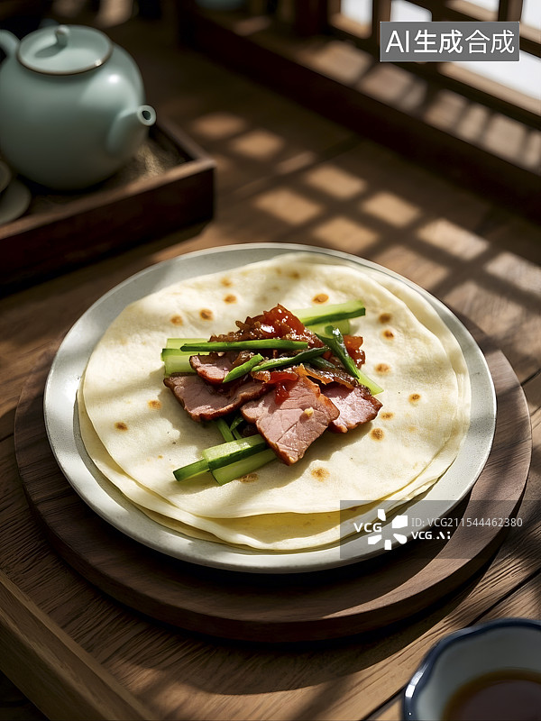 【AI数字艺术】立春节气静物美食春饼春卷图片素材