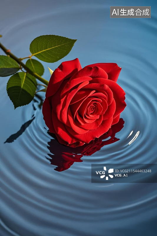 【AI数字艺术】红色玫瑰 情人节图片素材