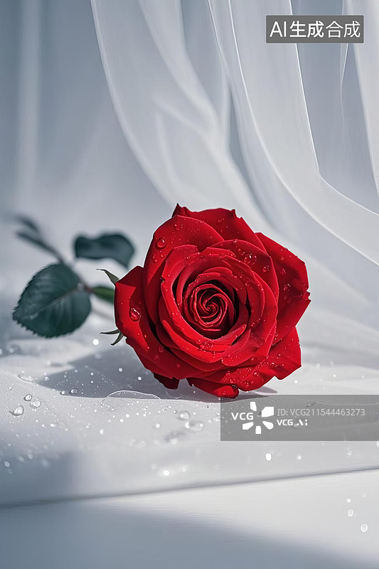 【AI数字艺术】红色玫瑰 情人节图片素材