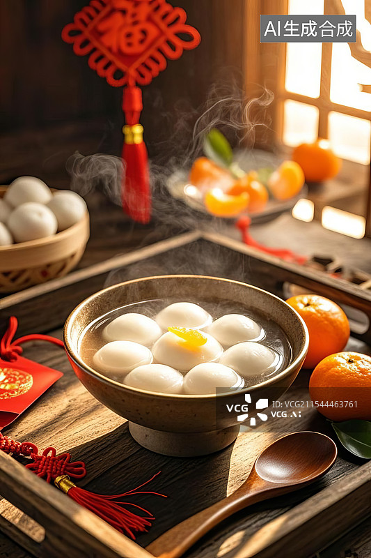 【AI数字艺术】汤圆图片素材