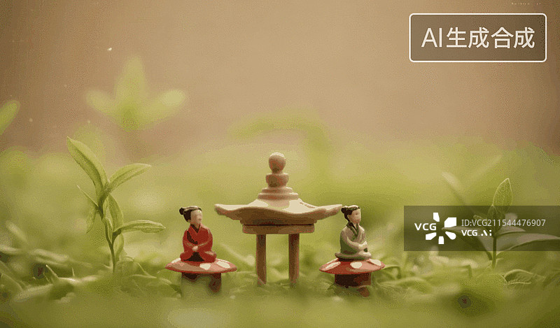 【AI数字艺术】茶道小景图片素材