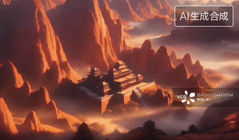 【AI数字艺术】丹霞地貌图片素材