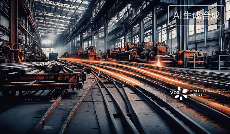 【AI数字艺术】钢铁工厂图片素材