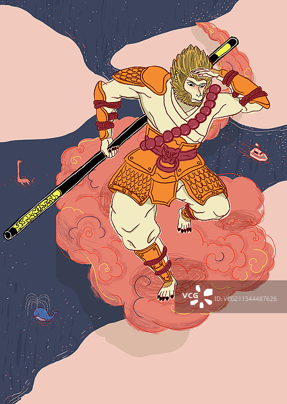 孙悟空齐天大圣金箍棒筋斗云图片素材