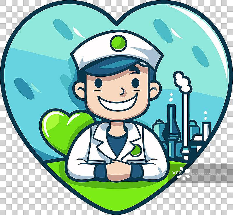 心形健康护理中的男护士图片素材