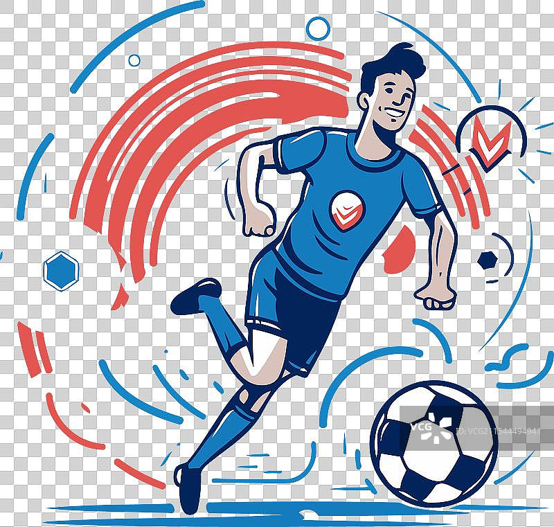 足球运动员踢球图片素材