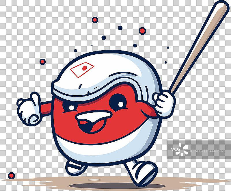 水手帽卡通吉祥物角色与一个图片素材