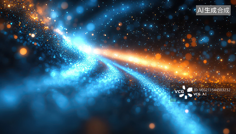 【AI数字艺术】科幻抽象光轨流线背景图片素材