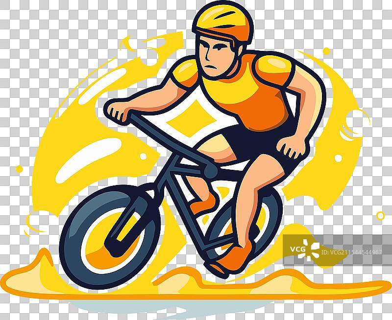 白色背景上的公路自行车骑行者图片素材