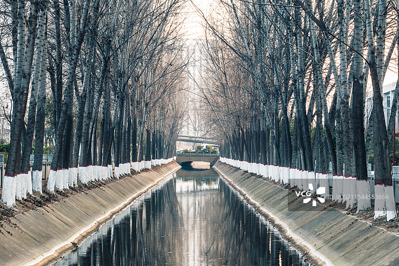 西安高新区沣惠渠图片素材