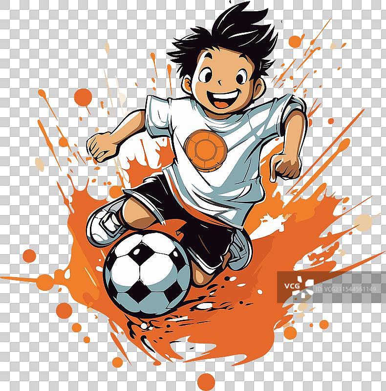 足球运动员与足球图片素材