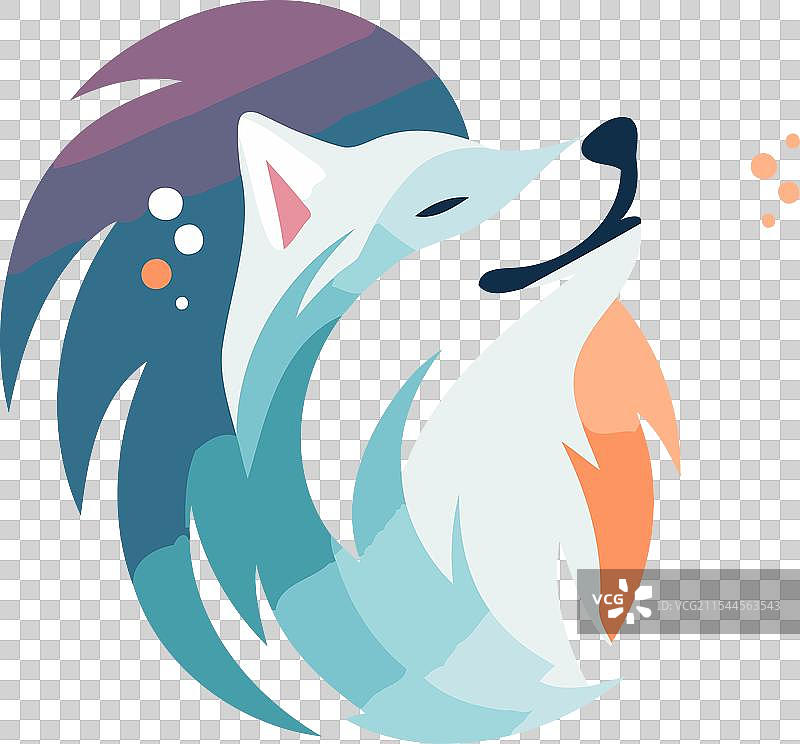 萨摩耶犬标志设计模板 宠物标识图片素材