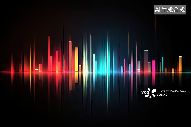 【AI数字艺术】彩色的柱状图图片素材
