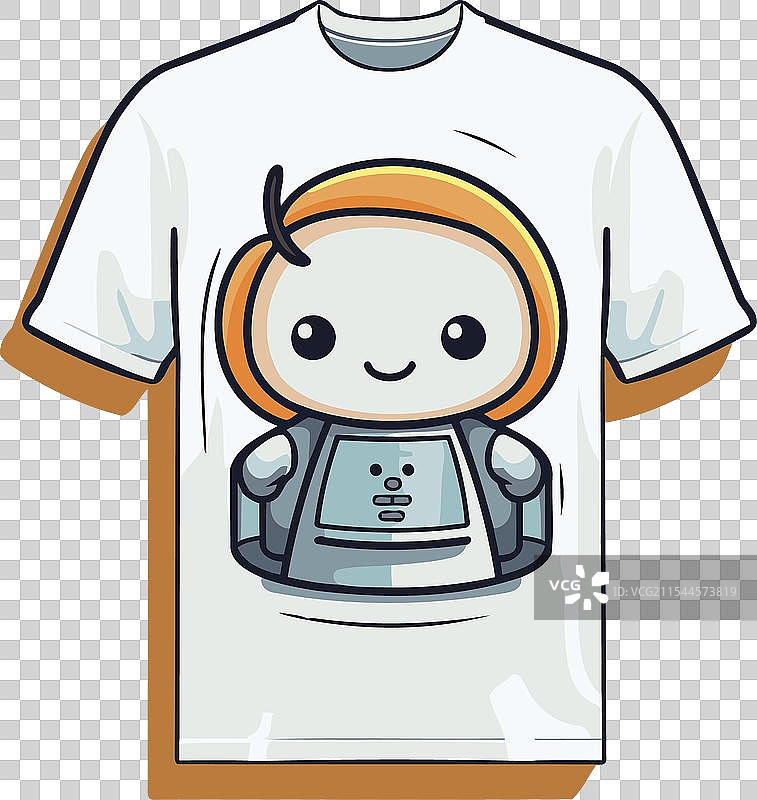 可爱的宇航员T恤设计 EPS10图片素材