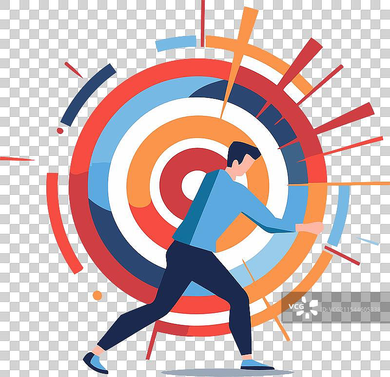 商人奔向目标，成功的商业之路图片素材