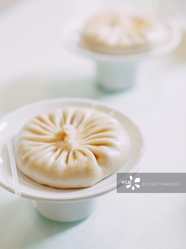 扬州早茶，知名小吃灌汤包图片素材