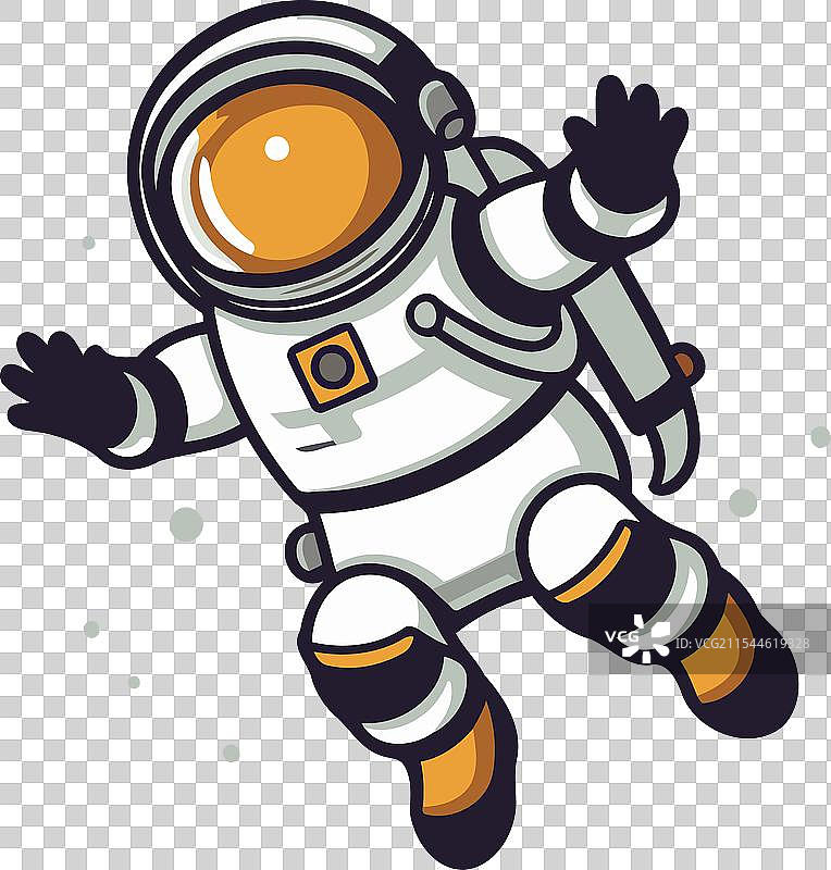 宇航员在太空中飞行图片素材