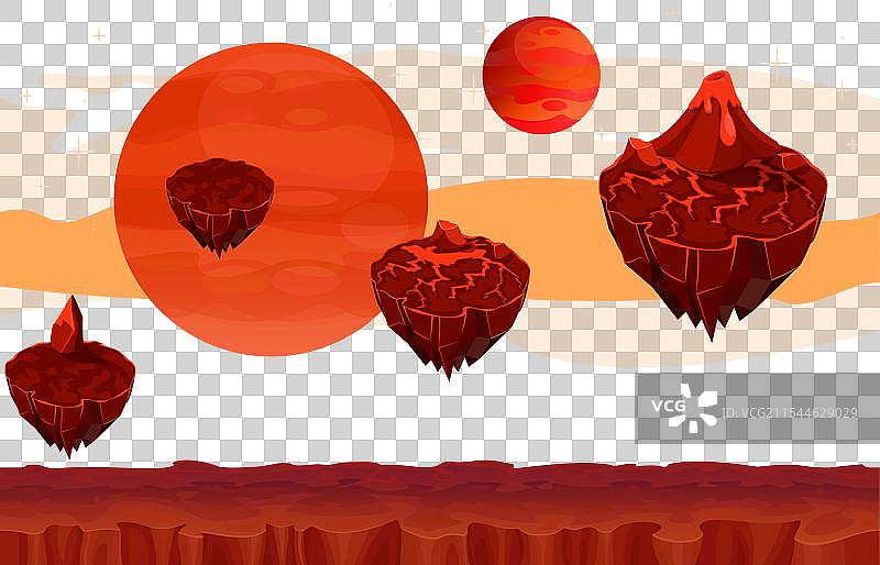 奇妙的太空景观：火星外星人星球图片素材