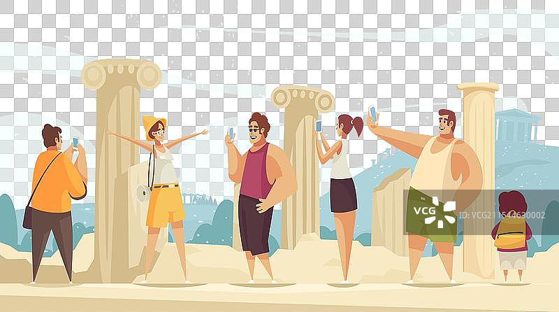 古代遗址探险构图图片素材