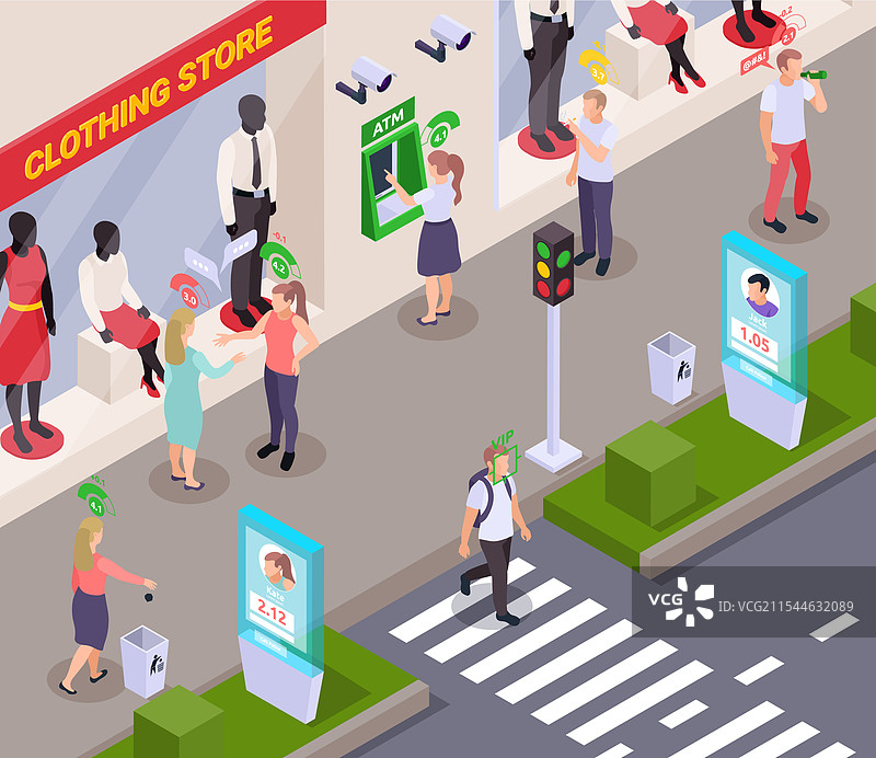 社会信用评分组成图片素材