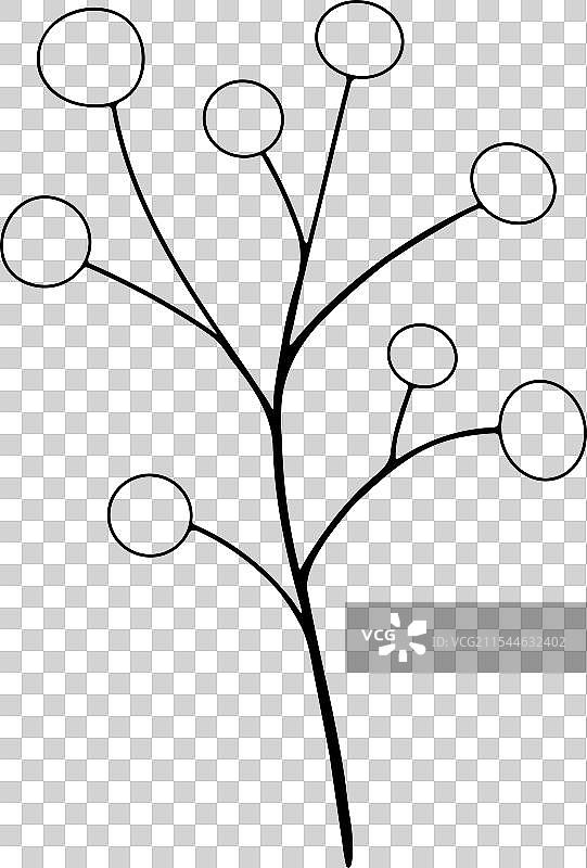 美丽的婚礼设计元素手绘墨水图案图片素材