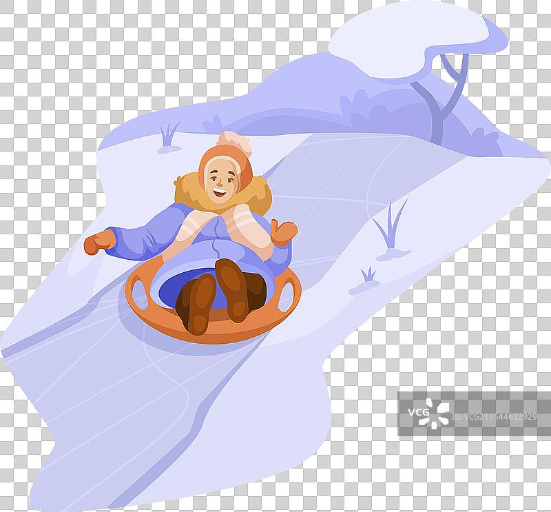 活泼有趣的冬季游戏，雪季假期图片素材