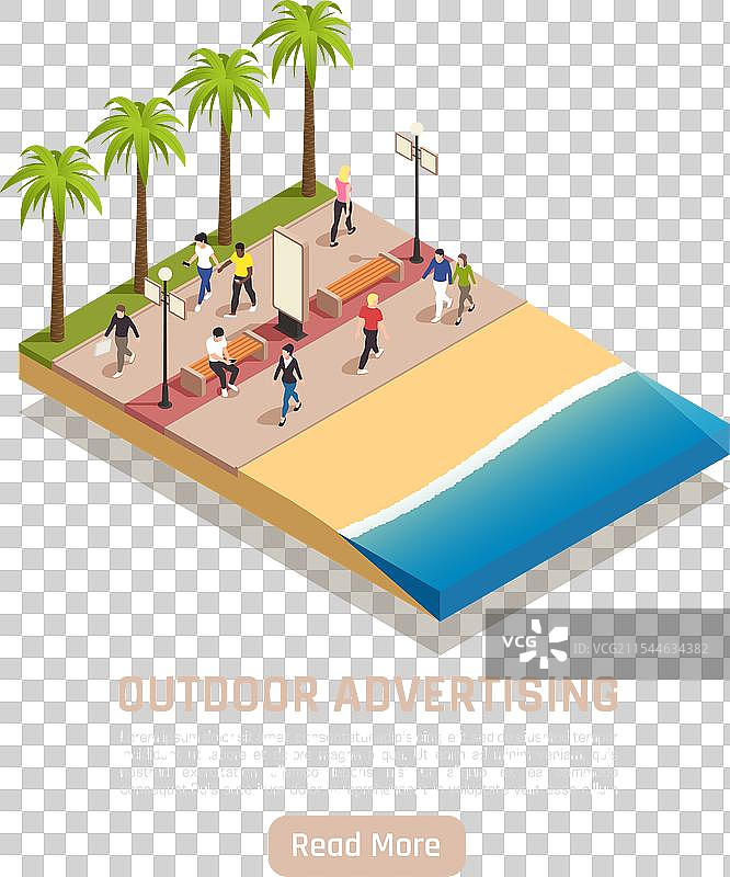 海滩广告面板背景图片素材