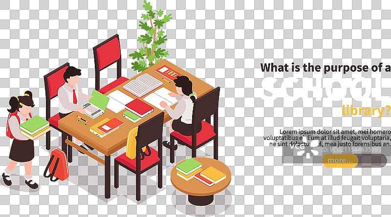 学校图书馆横幅图片素材