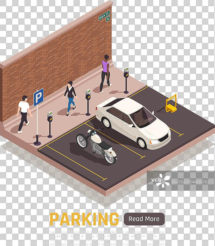 停车等距元素图片素材