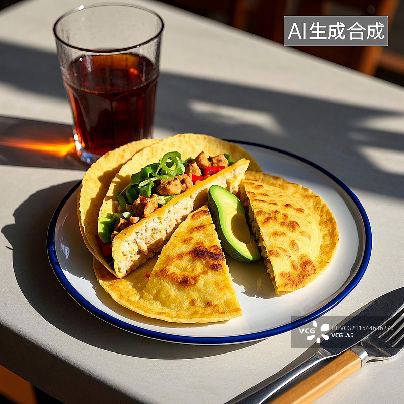 【AI数字艺术】委内瑞拉玉米饼美食图片素材