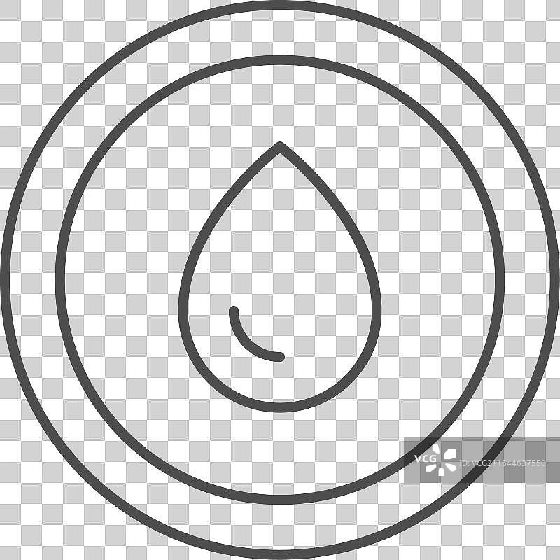 水滴线条轮廓图标图片素材