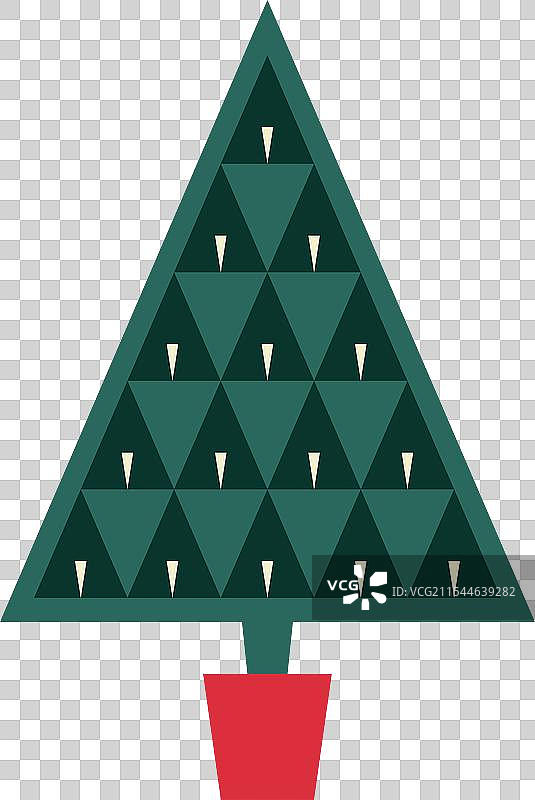 几何圣诞树海报卡片设计图片素材