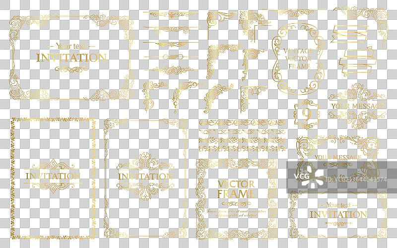 金色复古装饰设计元素套件09图片素材